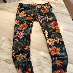 Aviator Nation Floral Yoga Pants